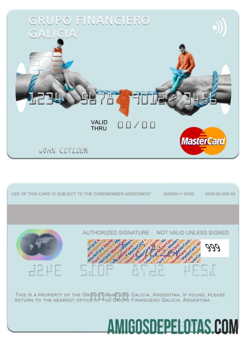 Argentina Grupo Financiero Galicia Mastercard baixar para verificação